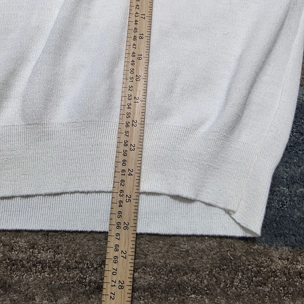 Vintage NASCAR McBriar V-Neck Sweater White USA Made Men’s M